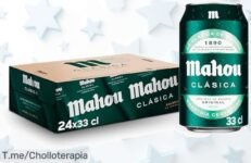Descubre el super chollo de Mahou Clásica: 24 latas irresistibles para tus fiestas, ¡con un sabor dorado que no podrás dejar pasar! Aprovecha este ofertón y compra ya antes de que se agote