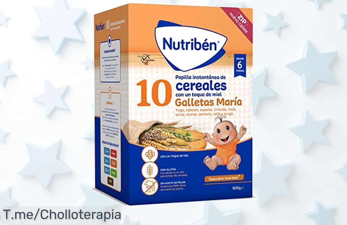 Descubre el super chollo de Nutriben 10 Cereales en Miel y Galletas María: nutrición irresistible para tu bebé, fácil y rápido de preparar. ¡Compra ya antes que se agote esta oferta única!