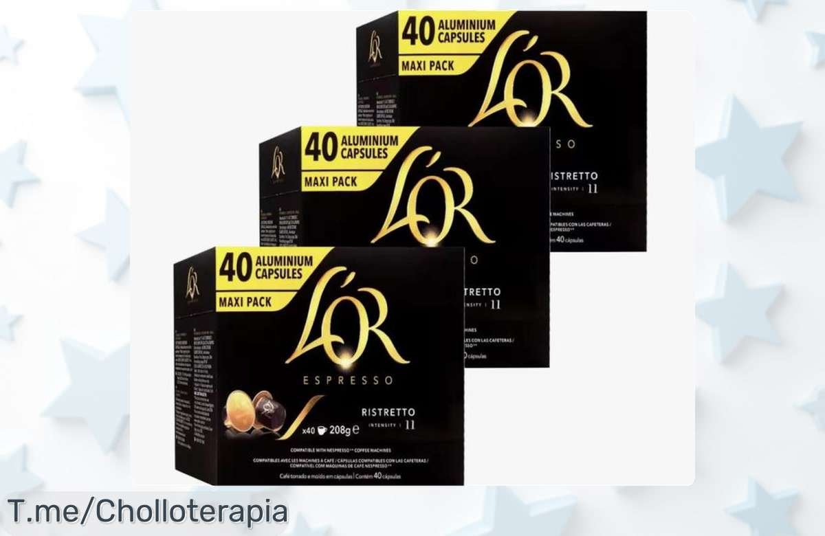 Descubre el super chollo de Ristretto L’Or: 120 cápsulas de café intenso que transformarán tus mañanas. ¡No te quedes sin este ofertón limitado y compra ya!