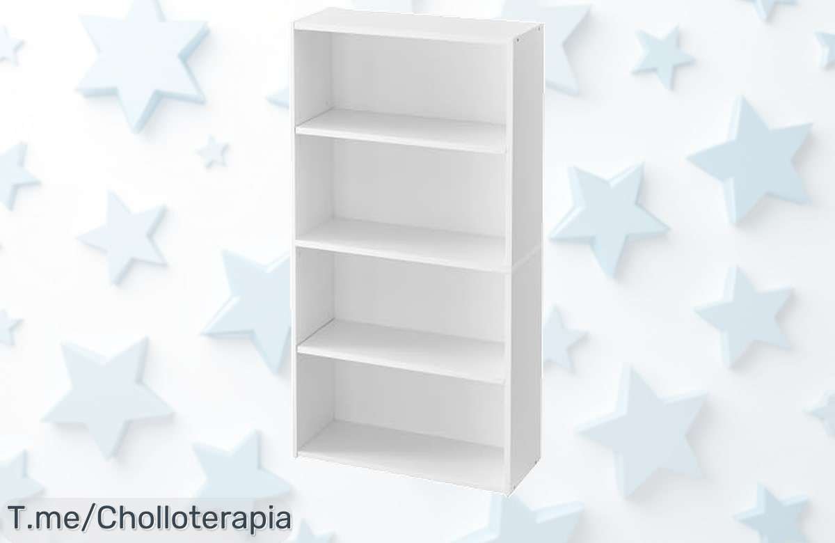 Descubre el super chollo de la estantería ideal: 4 niveles para organizar tus libros y recuerdos. ¡No pierdas esta oferta limitada antes de que se agote!