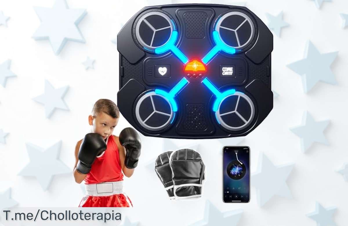Descubre el super chollo de la máquina de boxeo que alegrará tu hogar: ¡entrenamiento divertido con música y luces! No te pierdas este ofertón limitado, actúa ya.