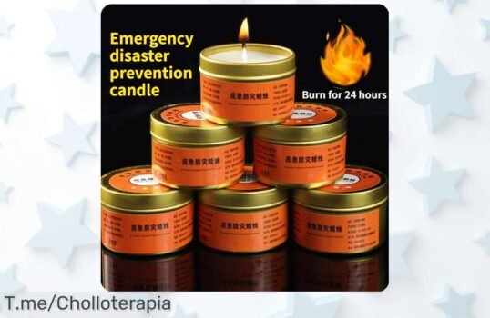 ¡Descubre el super chollo de las velas de emergencia! Ilumina la oscuridad sin humo y prepárate para cualquier apagón ¡No te quedes sin ellas, stock limitado!