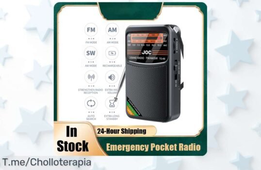 Descubre el super chollo de tu vida: radio portátil recargable con pantalla HD y altavoz, ¡música y noticias al instante! Ofertón limitado, ¡compra ya antes que se agote!