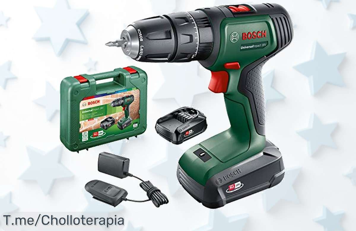 Descubre el super chollo del Bosch UniversalImpact 18 V: atornilla, taladra y perfora como un profesional. ¡No te quedes sin él, oferta limitada!