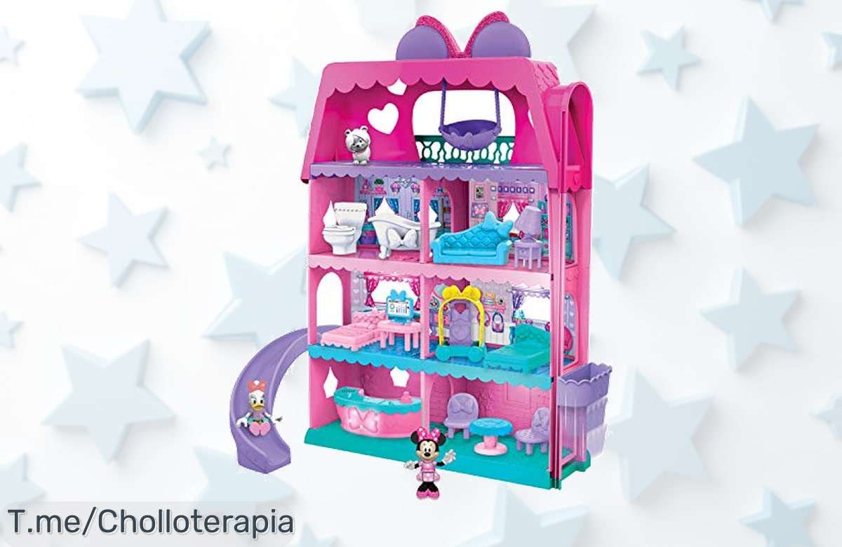 Descubre el super chollo del hotel de Minnie Mouse: 20 piezas mágicas, luces y sonidos para aventuras increíbles. ¡No te lo pierdas! Oferta limitada, compra ya y disfruta al máximo.