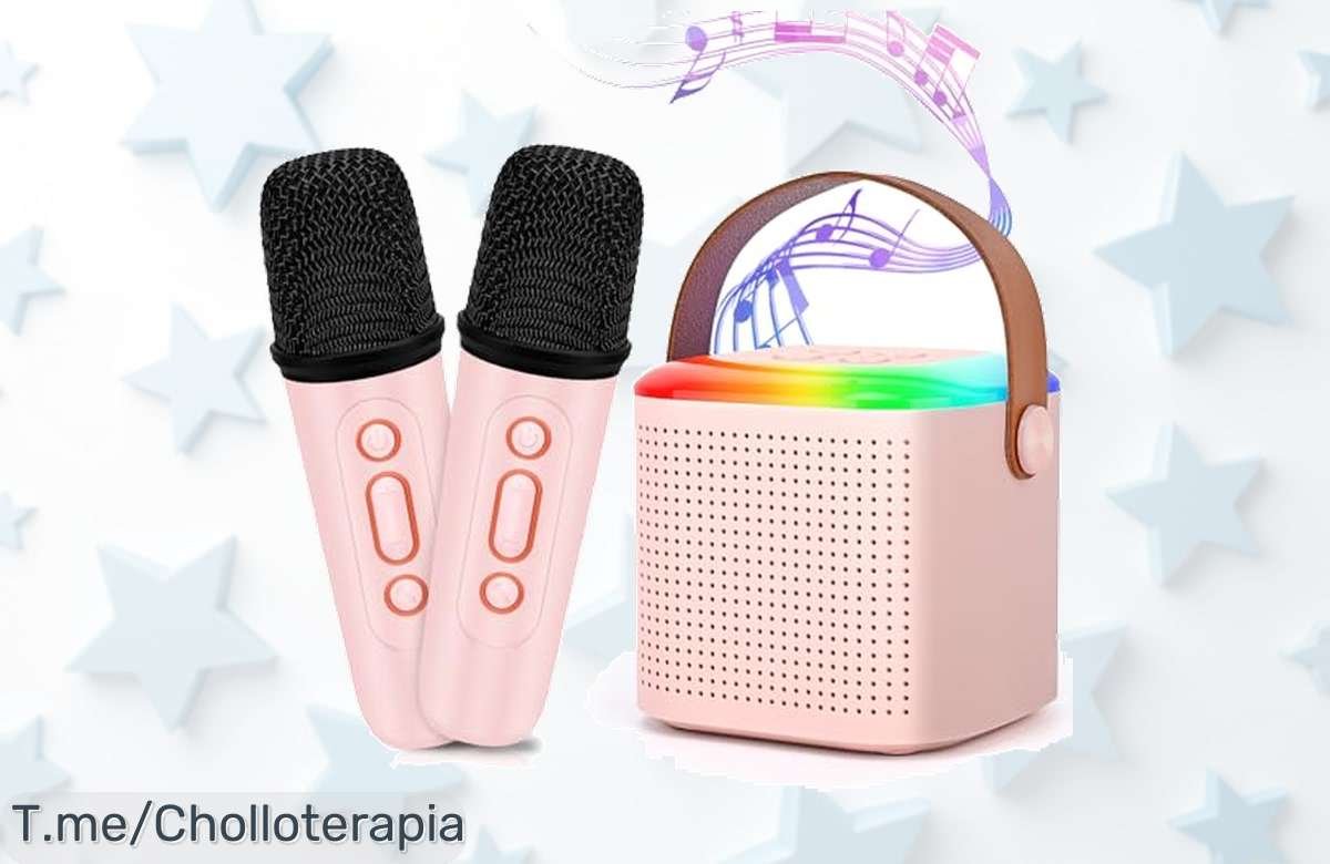 Descubre el super chollo del karaoke Mamowla con luces LED y dos micrófonos, diversión garantizada para los peques. ¡No dejes pasar esta oferta limitada y compra ya!