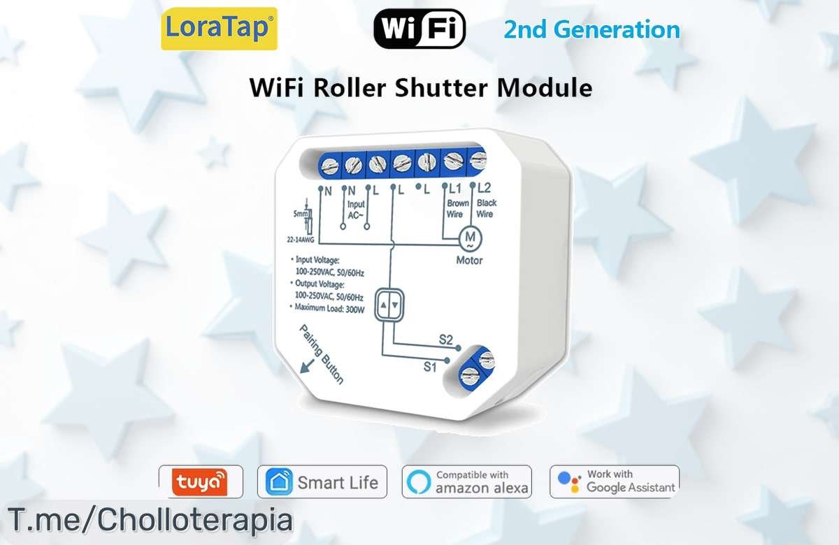 Descubre el super chollo del módulo WiFi para tus cortinas motorizadas y controla tu hogar con Google Home y Alexa ¡Compra ya este ofertón limitado antes de que se agote!