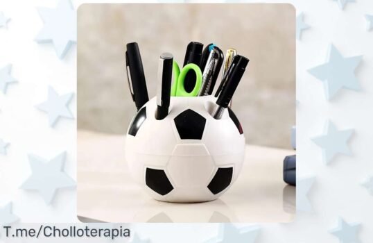 Descubre el super chollo del portalápices de fútbol que hará brillar tu escritorio, diseño divertido y multifuncional ¡No pierdas esta oferta única antes de que se agote!