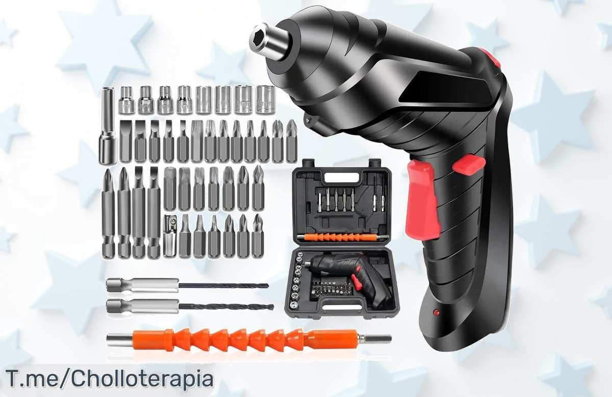 Descubre el super chollo del set de destornillador eléctrico: fácil, práctico y sin cables. No te quedes sin el tuyo, esta oferta limitada no se repetirá. ¡Actúa ya!