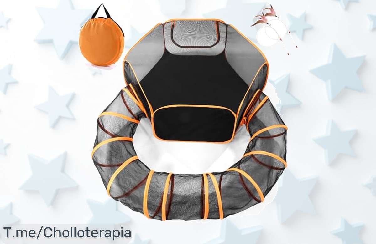 Descubre el super chollo del túnel grande para gatos ¡Diversión asegurada con un descuento brutal! Haz que tus peluditos sean felices, actúa ya antes de que se acabe esta oferta única.