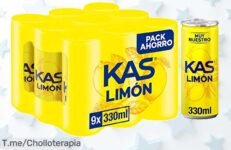 Descubre el super chollo del verano: 9 latas de Kas Limón sin azúcares y bajas calorías, ¡refrescante diversión a tu alcance! Compra ya antes que se agoten