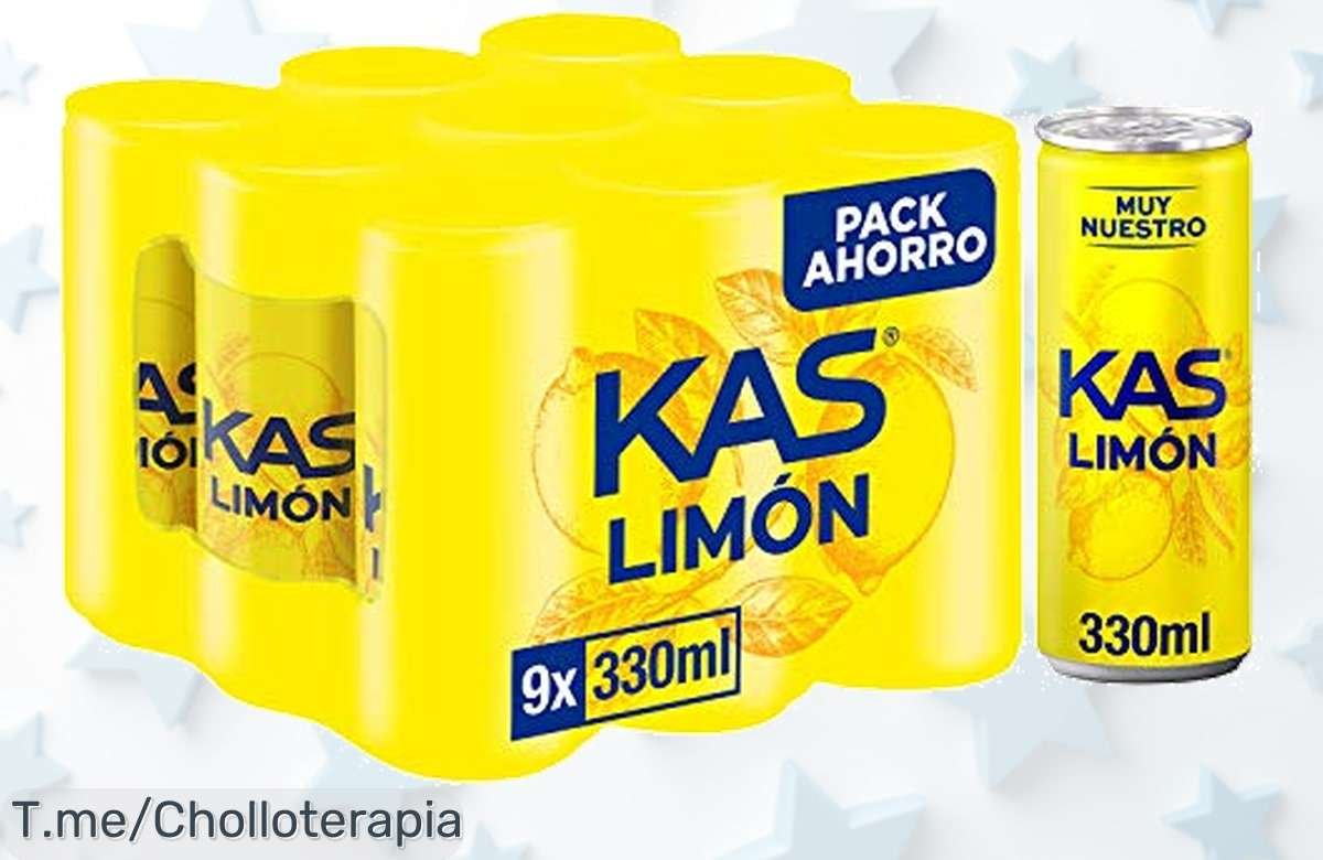 Descubre el super chollo del verano: 9 latas de Kas Limón sin azúcares y bajas calorías, ¡refrescante diversión a tu alcance! Compra ya antes que se agoten.