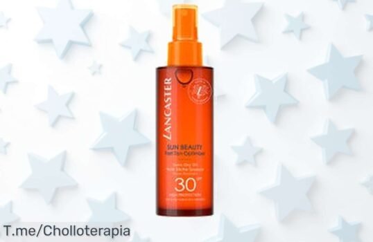 Descubre el súper chollo del verano con Sun Beauty Satin Dry Oil SPF 30 de LANCASTER, protege tu piel y brilla al sol ¡No pierdas esta oferta limitada, actúa ya!