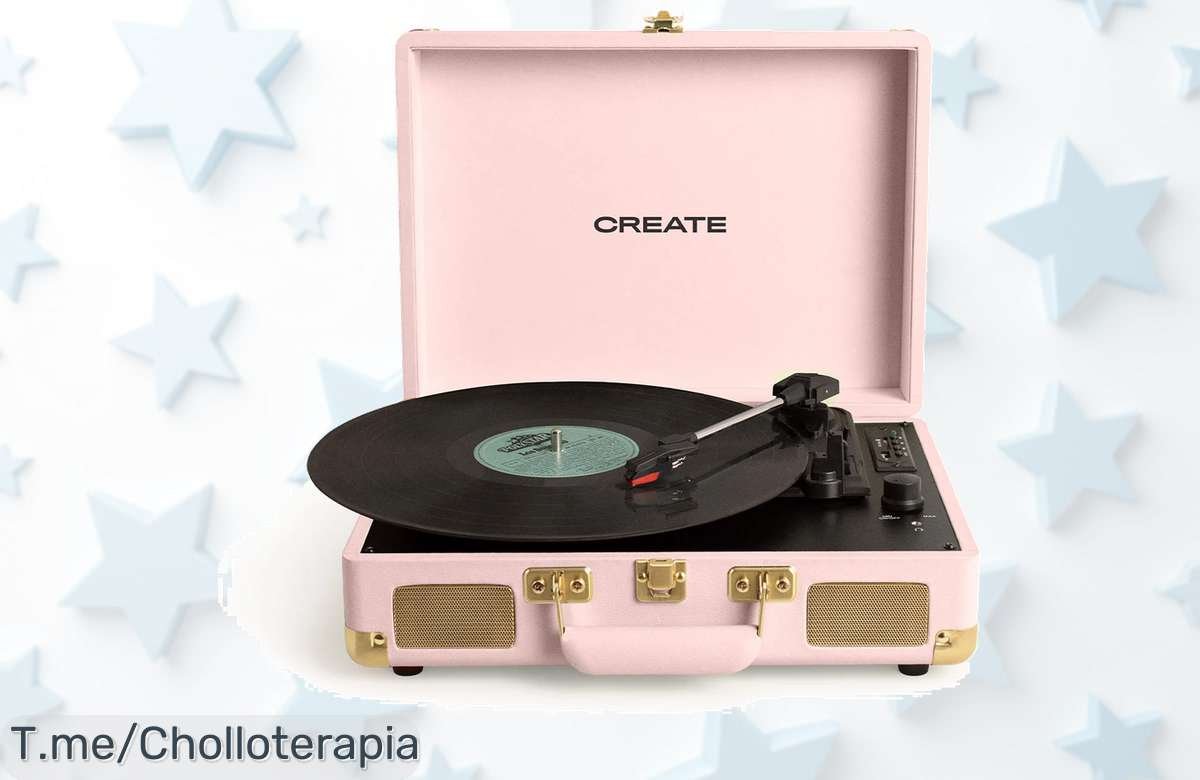 Descubre el tocadiscos portátil que transformará tu música: ¡conéctalo por Bluetooth y disfruta como nunca antes! Oferta limitada, no dejes pasar este super chollo.