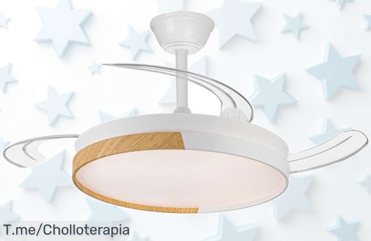 Descubre el ventilador con luces LED y seis velocidades que transformará tu hogar, ¡super chollo disponible solo por tiempo limitado! No dejes escapar esta oportunidad única.