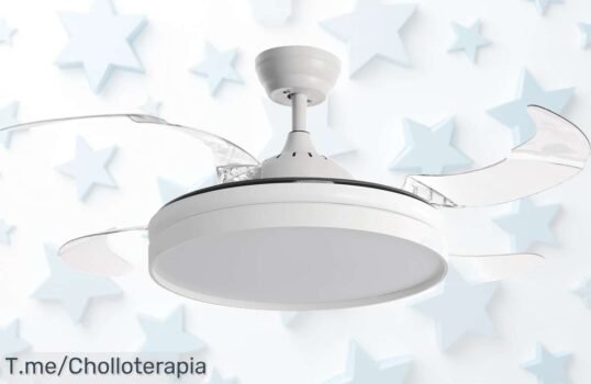Descubre el ventilador de techo con luz LED, un super chollo que refresca tus días e ilumina tus noches ¡Aprovecha esta oferta única antes de que se agote!