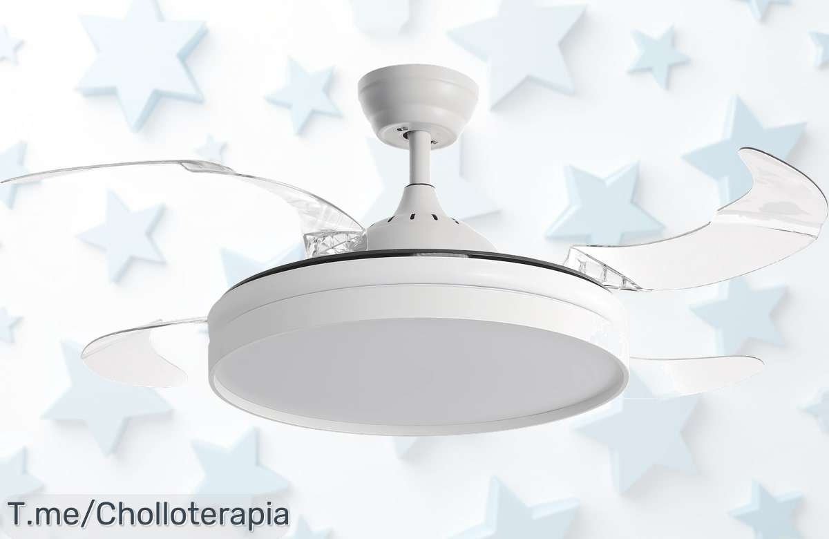 Descubre el ventilador de techo con luz LED, un super chollo que refresca tus días e ilumina tus noches. ¡Aprovecha esta oferta única antes de que se agote!