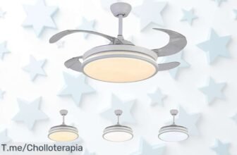 Descubre el ventilador de techo con luz LED y mando a distancia, un super chollo único para refrescar tu hogar ¡Aprovecha esta oferta limitada antes que se agote!