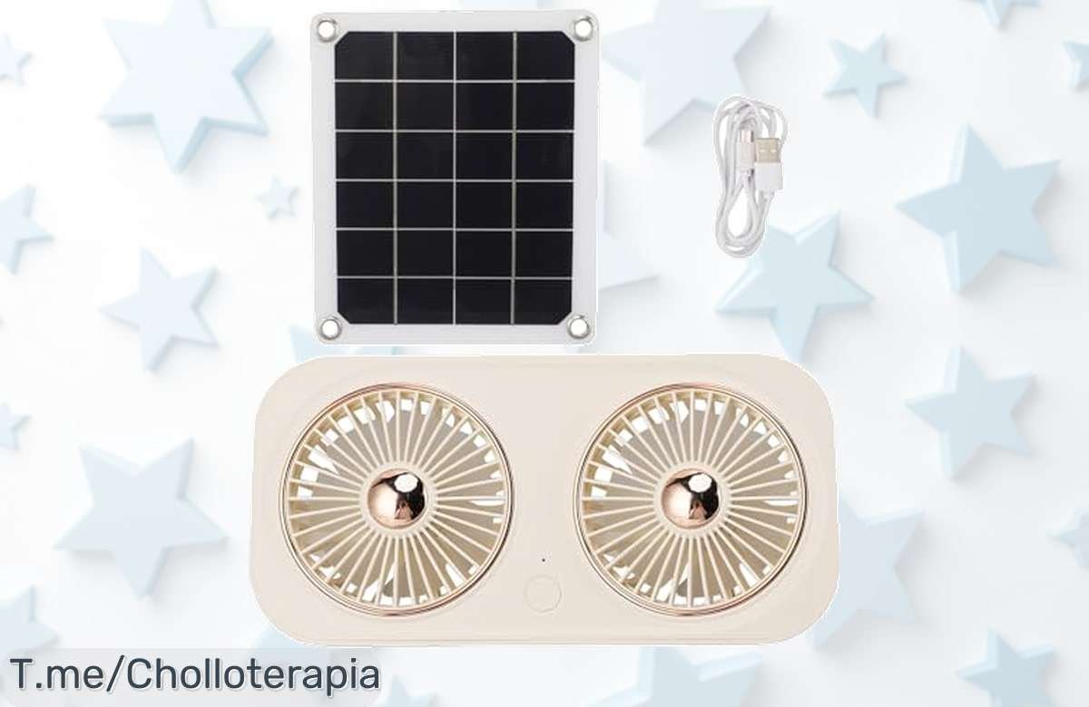 Descubre el ventilador solar que te hará sentir fresco y libre de olores, ¡aprovéchalo ahora con un precio loco antes de que se agote!