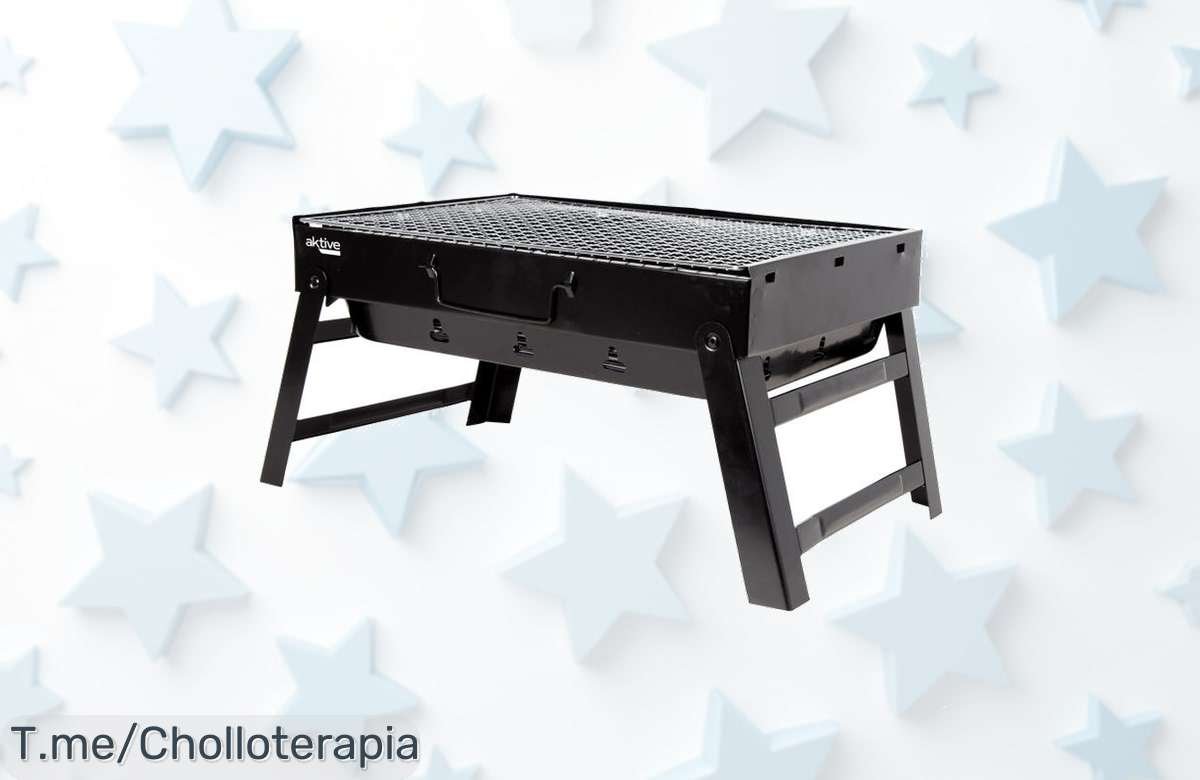 Descubre la Barbacoa Portátil Aktive a Carbón: ¡Asados Perfectos al Aire Libre con Su Tamaño Plegable! Aprovecha Este Ofertón Único Antes de Que Se Agote, Compra Ya!