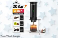 Descubre la Cafetera Espresso portátil, el super chollo que te acompaña a todas partes Café fresco siempre al alcance y ¡aprovéchate de esta oferta única antes de que se agote!