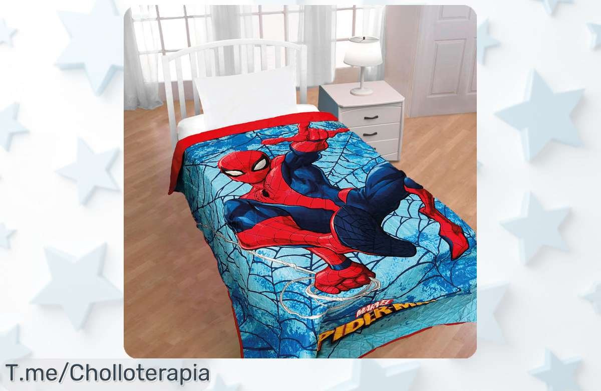 Descubre la Colcha Bouti Spiderman a un precio loco, abriga tus sueños y transforma tu habitación en una aventura. ¡Compra ahora antes de que se agoten!