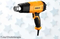 Descubre la DEKO-pistola de calor DKHG06 al precio loco que estabas esperando, ¡incluye 3 accesorios gratis! Aprovecha este ofertón antes de que desaparezca, compra ahora