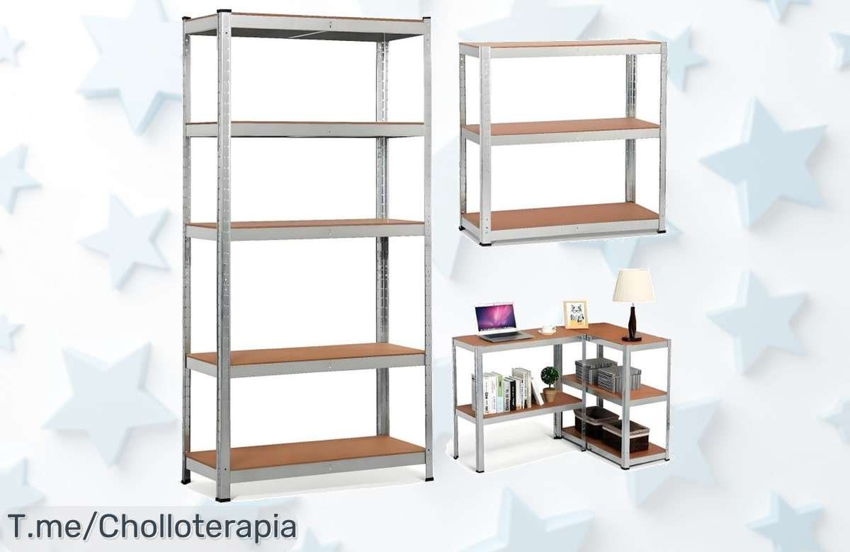 Descubre la Estantería Mikomika: ¡Capacidad brutal de 875 kg y 5 baldes para organizar tu vida! Aprovecha este super chollo antes que se agote, actúa ya y transforma tu espacio.