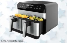 Descubre la Freidora de Aire Cecotec con 9L y doble cestillo, ¡cocina al instante los mejores platos! Aprovecha el ofertón antes que se agote, compra ya