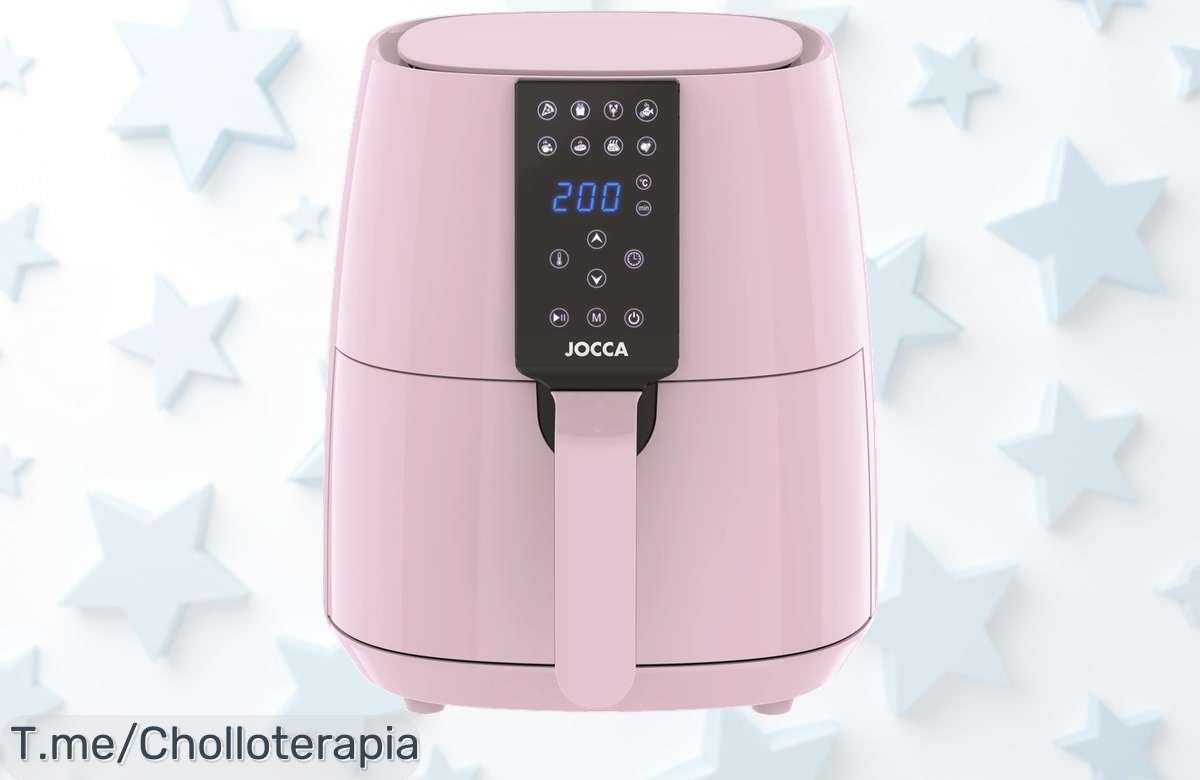 Descubre la Freidora de Aire Jocca Rosa: ¡Cocina sin aceite y disfruta comidas deliciosas! Ofertón limitado, llévatela ya antes que se agote este chollo increíble.