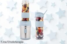 Descubre la Mini Batidora Smoothie Maker HKoenig a un precio loco: Cuchillas afiladas y 2 botellas portátiles para tus smoothies ¡Hazla tuya antes que se agote!
