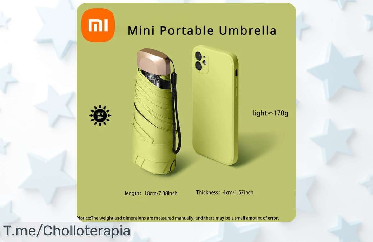 Descubre la Mini Sombrilla Xiaomi: Protección UV ultraligera y plegable, ¡a un precio loco! No pierdas esta oferta insuperable, consigue la tuya antes de que se agote.
