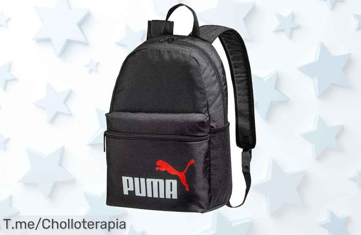 Descubre la PUMA Phase Mochila 22 L en negro, un super chollo que no puedes dejar escapar. ¡Hazte con la tuya ahora antes de que se acaben las unidades!