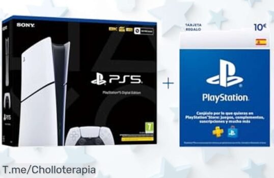 Descubre la Playstation 5 Slim Digital a un precio loco y llévate 10€ para gastar en el Store; ¡una oportunidad única que no puedes dejar pasar, actúa ya!