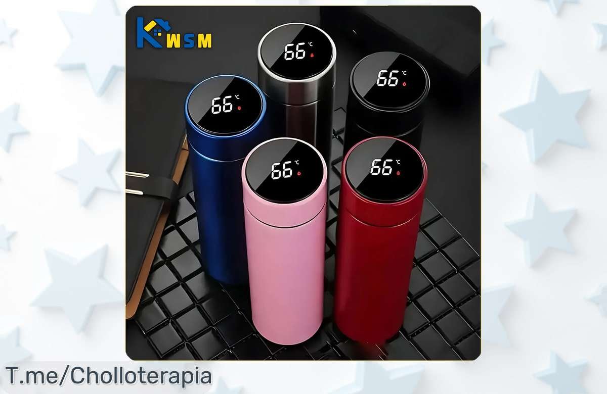 Descubre la Taza Termo con Pantalla de Temperatura y disfruta tus bebidas perfectas en cualquier aventura. Precio loco, no te quedes sin la tuya antes que se agoten.