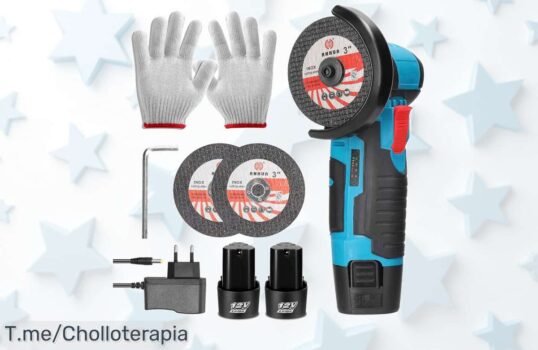 Descubre la amoladora angular inalámbrica 19500RPM con 2 baterías a un precio loco, ¡el super chollo que necesitas! No dejes pasar esta oferta única y compra ahora antes de que desaparezca