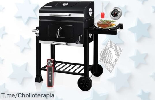 Descubre la barbacoa KESSER® con diseño portátil y rejilla gigante, ¡prepara asados perfectos mientras disfrutas tu cerveza fría! Aprovecha este ofertón antes de que se acabe