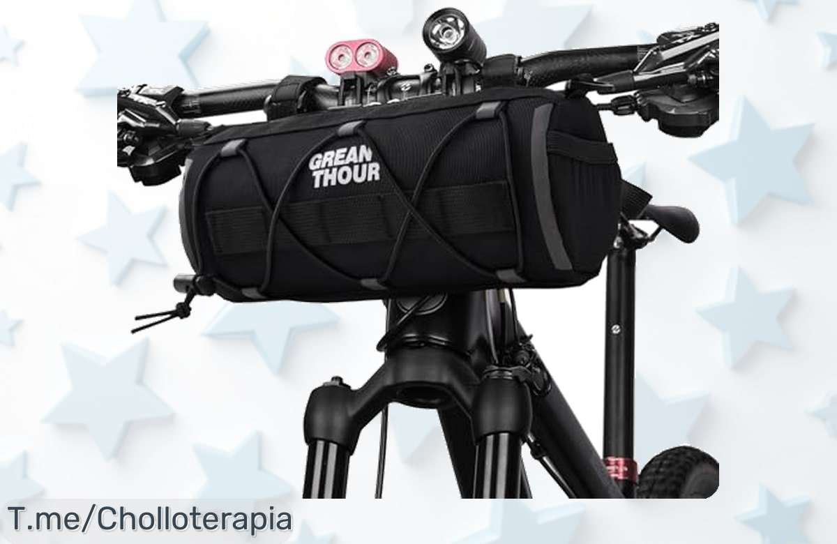 Descubre la bolsa para manillar que te acompañará en cada aventura, con capacidad de 2.4L y cremallera impermeable. ¡No pierdas esta oferta única!