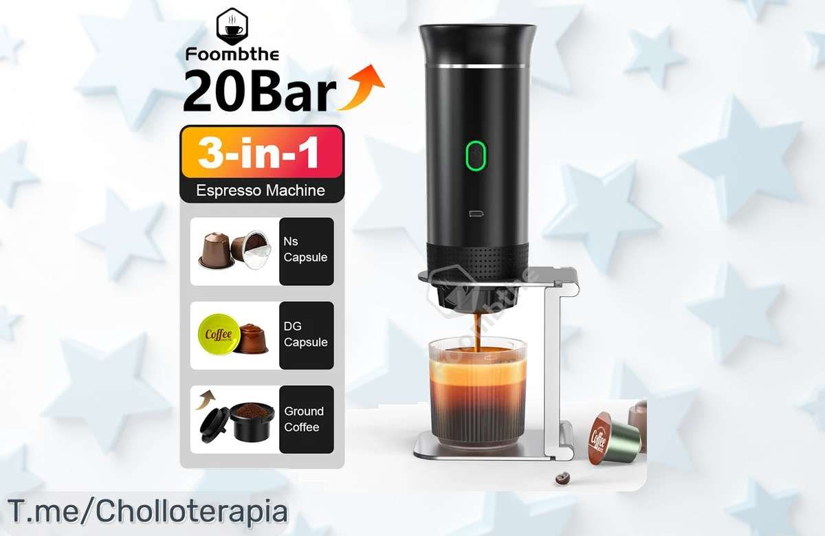 Descubre la cafetera espresso portátil que transformará tus mañanas en aventuras de sabor con un precio loco; ¡aprovéchalo antes de que se acabe y hazla tuya ya!