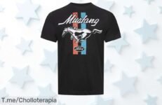 Descubre la camiseta Ford Mustang Stripes a un precio loco, ¡super chollo para los amantes de la velocidad! No te quedes sin ella, compra ya antes de que se agote
