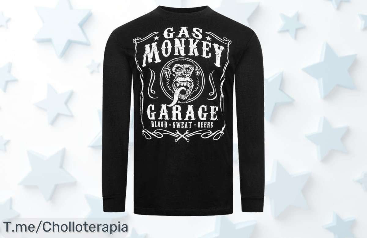 Descubre la camiseta GARAJE GAS MONKEY a precio loco, diseñada para un estilo auténtico. ¡Renueva tu armario con este super chollo antes de que se agote!