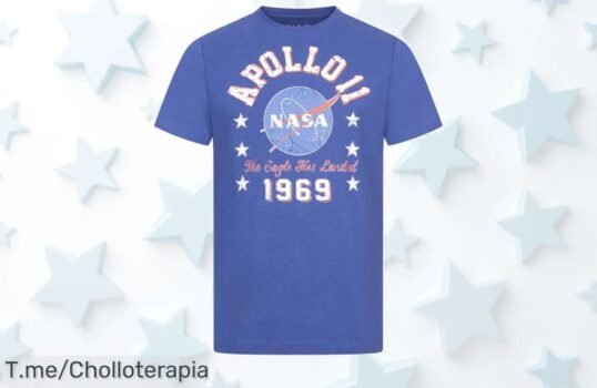Descubre la camiseta NASA 1969 Apollo, un super chollo que muestra tu amor por el espacio ¡Aprovecha este ofertón limitado y compra ahora antes de que se agote!