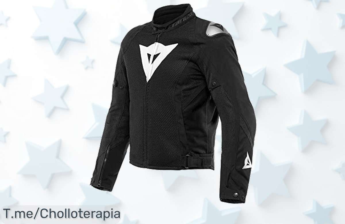 Descubre la chaqueta Dainese Energyca Air Tex: protección máxima y estilo eterno, ¡no te pierdas este super chollo! Aprovecha el descuento brutal antes que se agote.