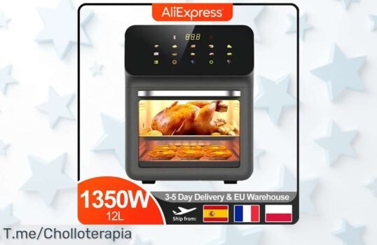 Descubre la freidora eléctrica de 12L que cocina delicioso sin aceite y transforma tus comidas ¡Aprovecha este super chollo antes de que se agote, compra YA!