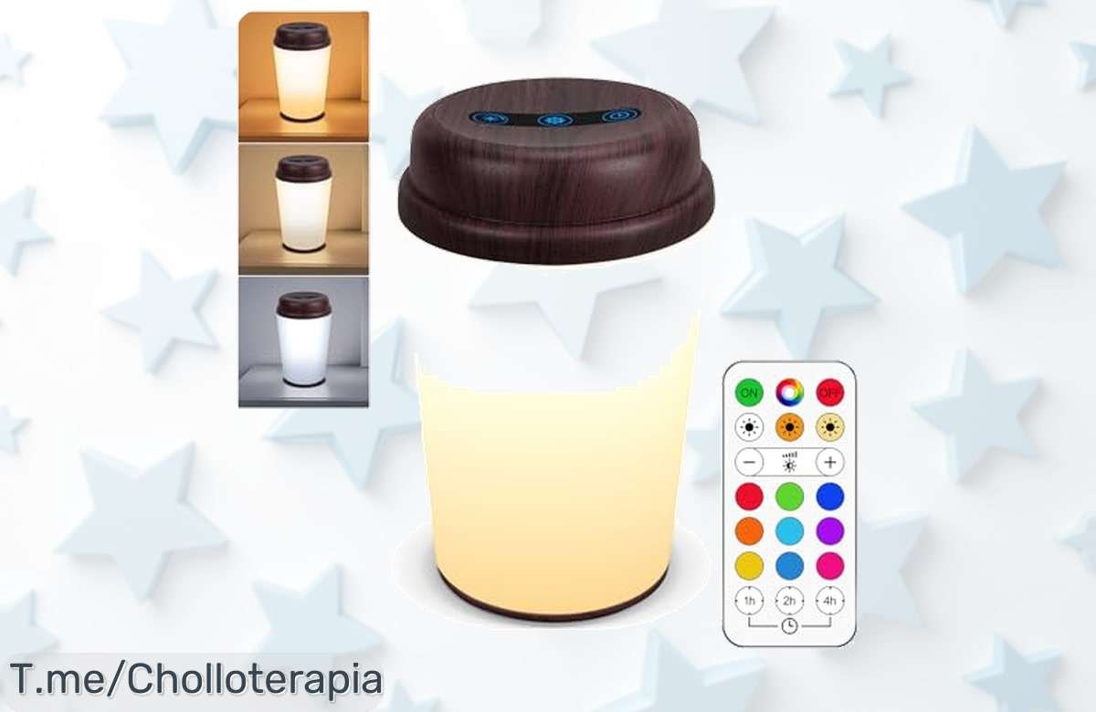 Descubre la lámpara REYLAX: 12 colores mágicos y control remoto para iluminar tu hogar con un super chollo. ¡Haz brillar tus noches, compra ya antes que se agote!