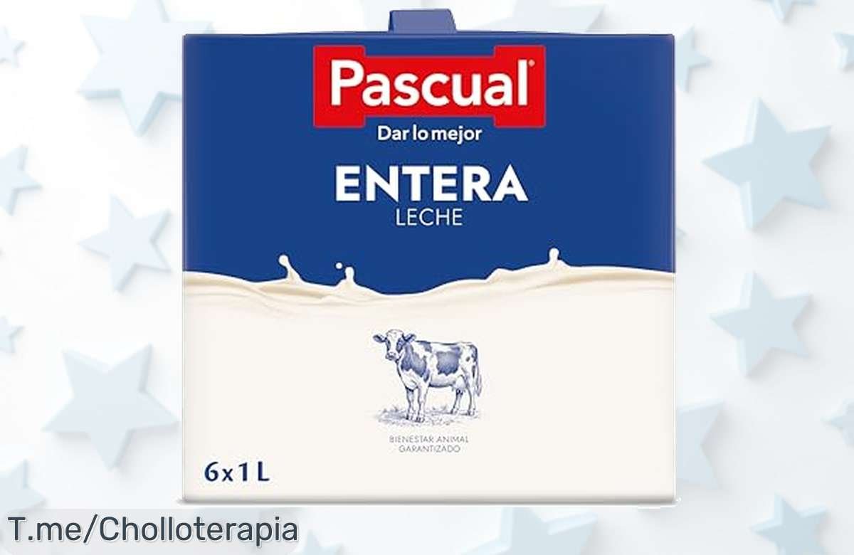 Descubre la leche Pascual Clásica Entera, 6x1L de sabor increíble y lleno de calcio. ¡Aprovecha este ofertón único antes que se agote!