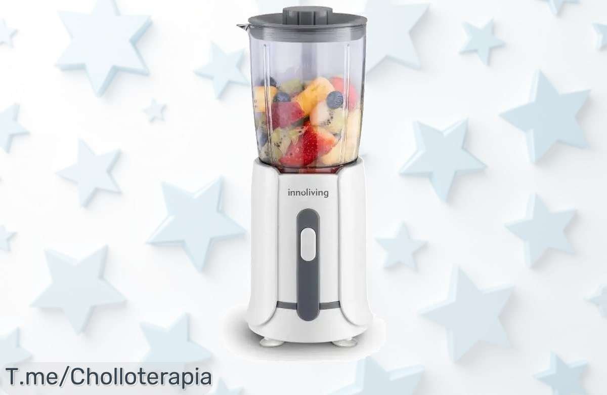 Descubre la licuadora Innoliving a precio loco con 300W y cuchillas de acero, perfecta para batidos deliciosos. ¡No te pierdas este ofertón y compra ya antes que se agote!