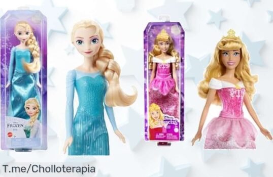 Descubre la magia de Elsa y Aurora con atuendos intercambiables a un precio loco, crea aventuras inolvidables en casa ¡Haz tu pedido YA antes que se agoten!