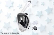 Descubre la magia del fondo marino con nuestra máscara de snorkel panorámica y captura cada rincón del océano a un precio loco ¡Oferta limitada, no esperes más!