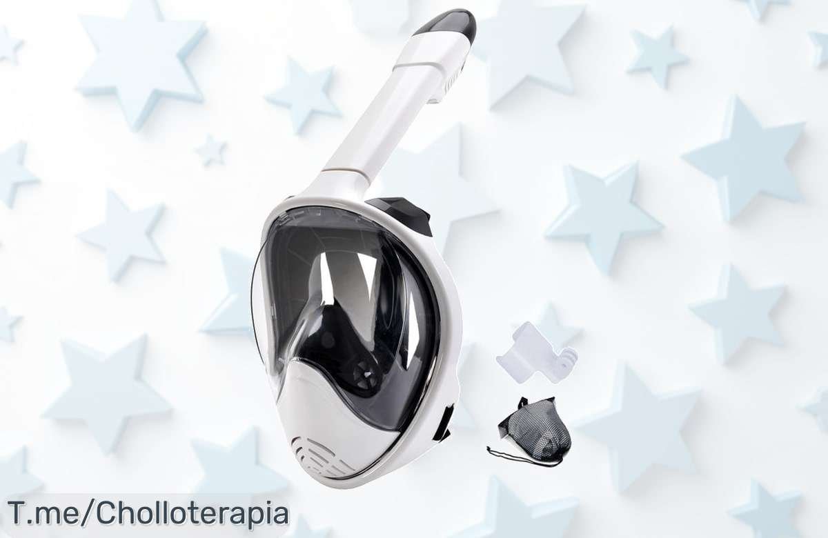 Descubre la magia del fondo marino con nuestra máscara de snorkel panorámica y captura cada rincón del océano a un precio loco. ¡Oferta limitada, no esperes más!